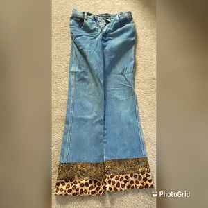 RVT leopard cuffed jeans Size 16
